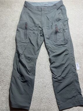 SIMMS Men’s Fishing G4 Pants 36/32 Green Cargo  Outdoor Nylon Articulated Knee